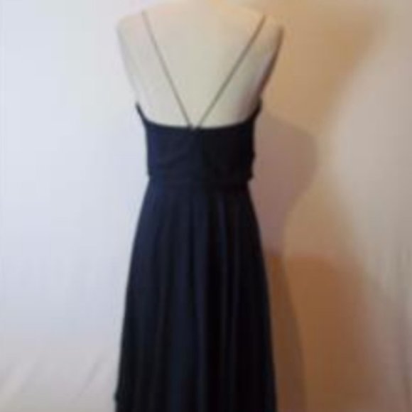 BHLDN Jenny Yoo Collection Navy Sienna Bridesmaid Dress Size 2 - Picture 5 of 6